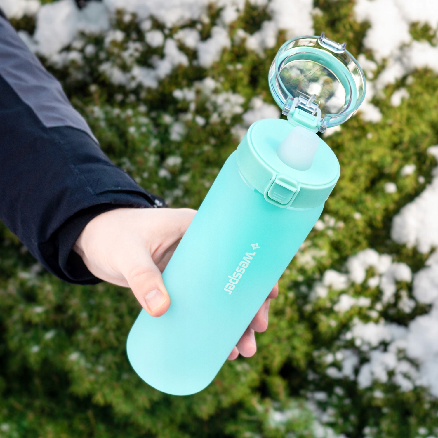 BIDON BUTELKA FILTRUJĄCA WODĘ SZKLANA MIĘTOWA Model ActiveMax Clarti Glass