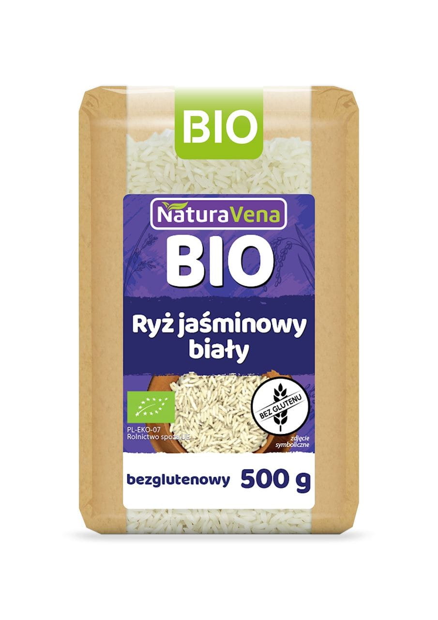 Levně 4x Jasmínová Rýže Bílá Bezlepková Bio 500 g Naturavena