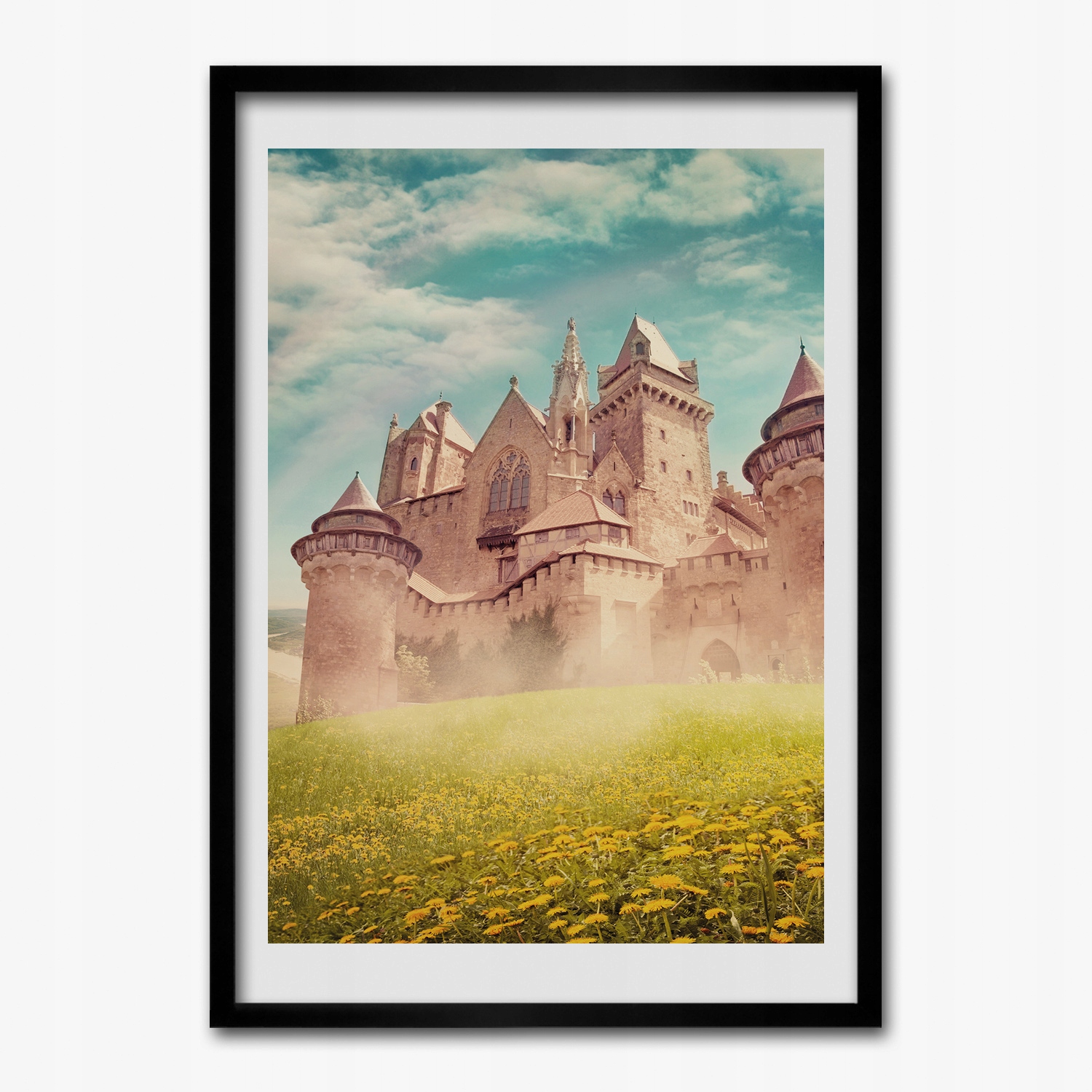 Obraz v ráme na stenu Zámok lúka rozprávka 50x70 cm
