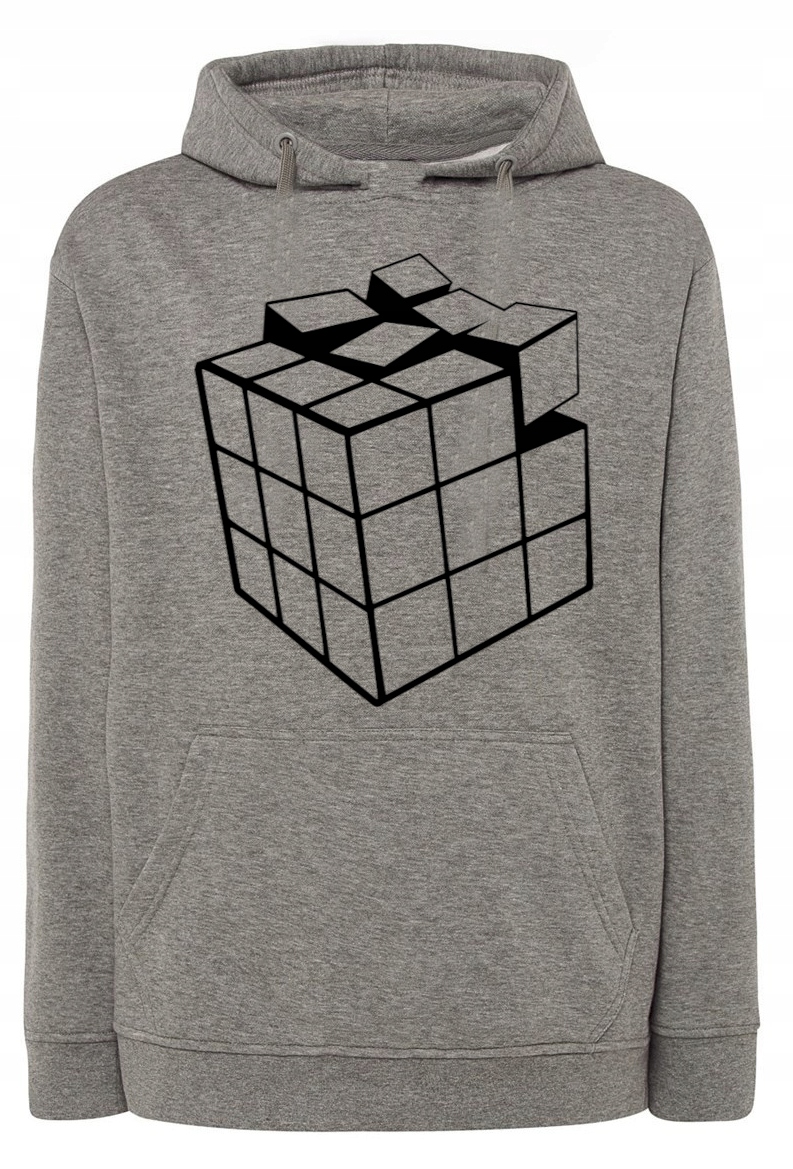 Pánská mikina s potiskem Rubikova kostka r.XL