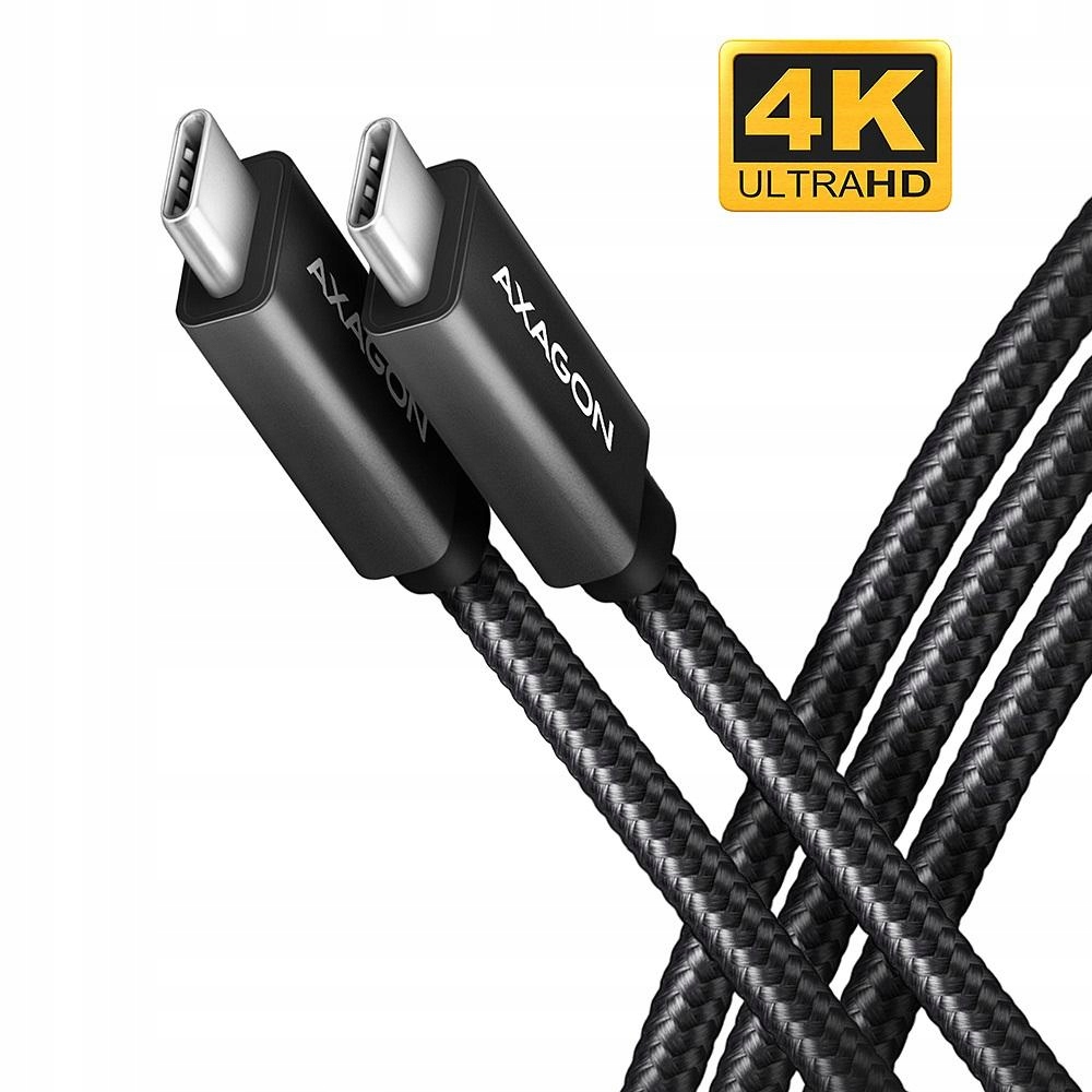 Kabel Usb-c 3.2 Gen 2 Pd 100W, 5A, 2m czarny Axagon