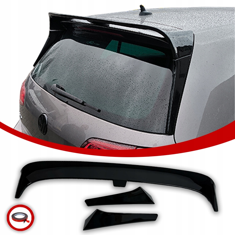Vw Golf 7-7,5 Gti R Gtd Spoiler Letka Doplněk Clubsport Look Černý Lesk
