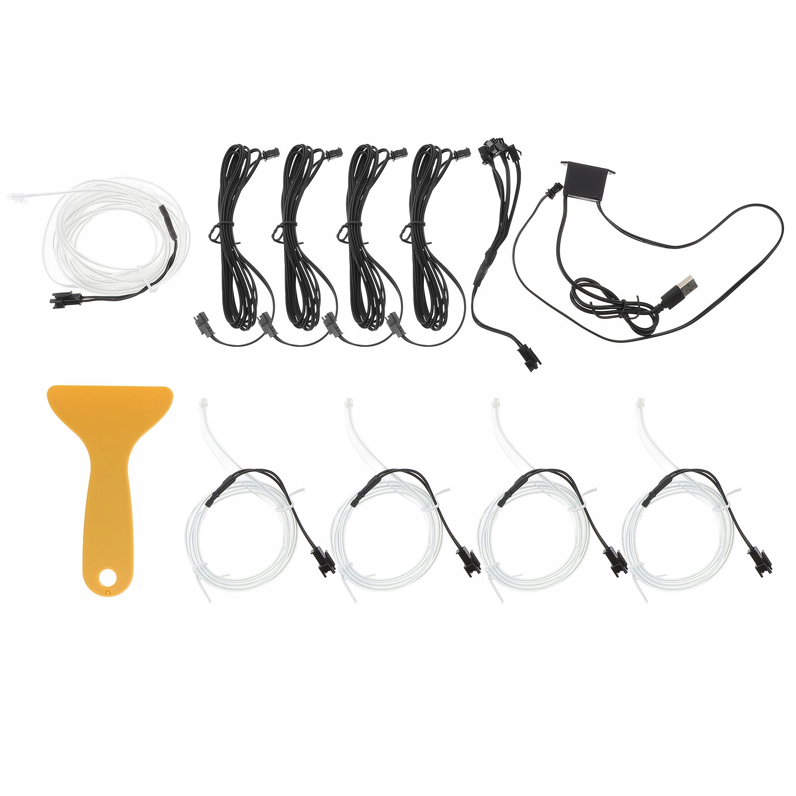 PODŚWIETLENIE AMBIENTE DO AUTA ELASTYCZNE LED USB - 1 ZESTAW