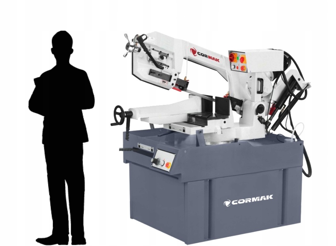 MOCNA PIŁA PRZECINARKA TAŚMOWA DO METALU CORMAK 2,2kW 350MM DUŻY ZAKRES