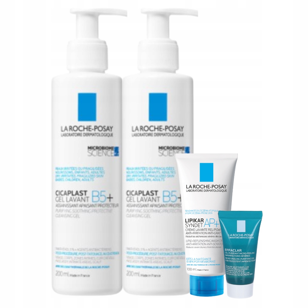 La Roche-Posay Cicaplast B5+ Gel lavant delikatny żel myjący 200ml 2PAK