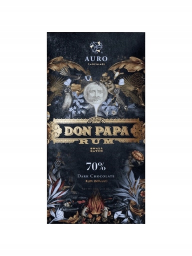 Levně Auro tmavá čokoláda 70% s rumem Don Papa 60 g