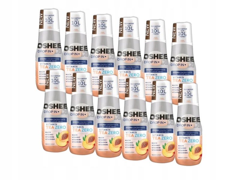 Hydrokoncentrat Oshee Drop In Zero Vitamin Ice Tea Brzoskwinia 500 ml x 12