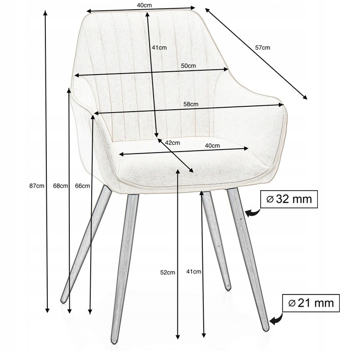 KRZESŁO TAPICEROWANE PIKOWANE WELUROWE DO SALONU JADALNI NOWOCZESNE PASSO Kolor obicia odcienie beżu