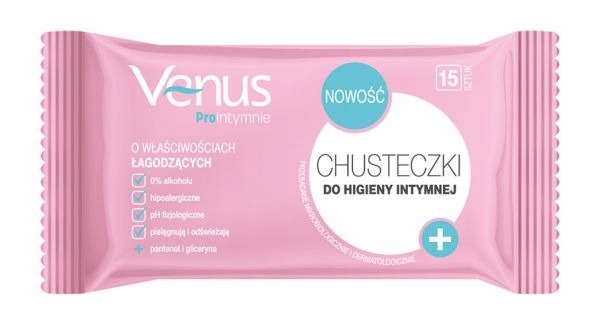 Chusteczki do higieny intymnej Venus 15 szt. x 12 EAN (GTIN) 5944508125832