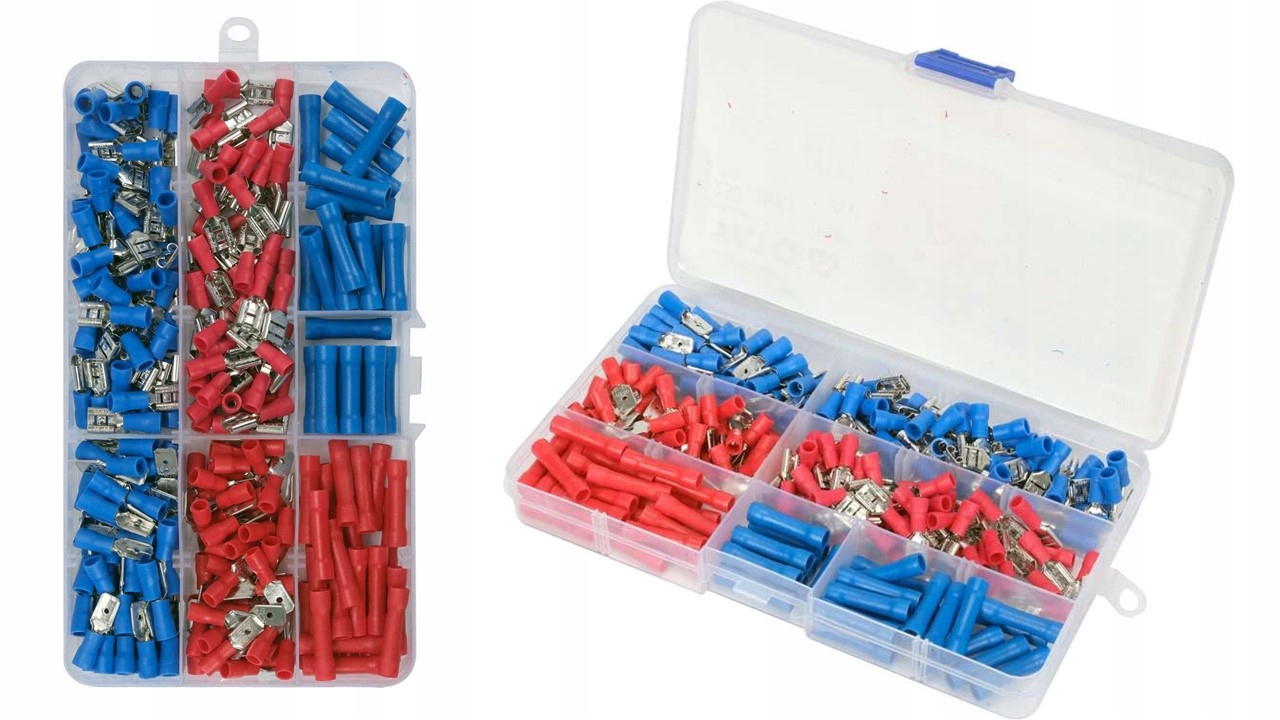 Zestaw Złączy Elektrycznych 250 Szt 6.4 MM Rurowe