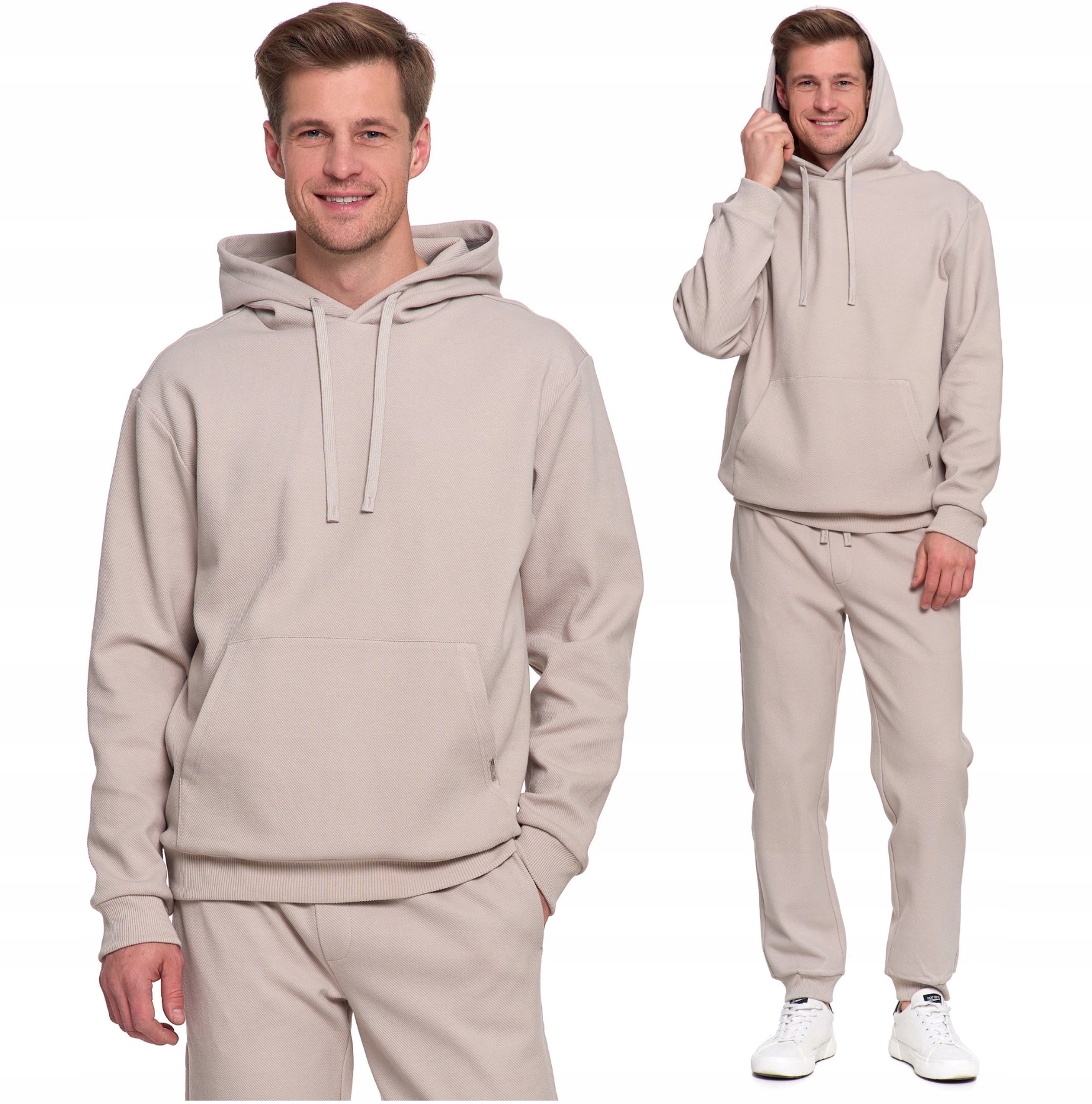 Klokanka S Kapucí mikina s Pánská Mikina Moraj , klasická, velká kapsa, béžová, XXL