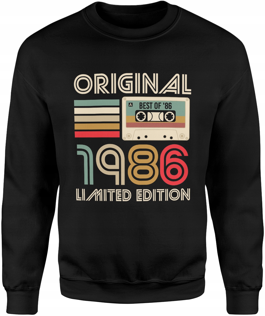 Na 40 Urodziny Dla Faceta 1986 Bluza Męska Śmieszny Mężczyzny XL