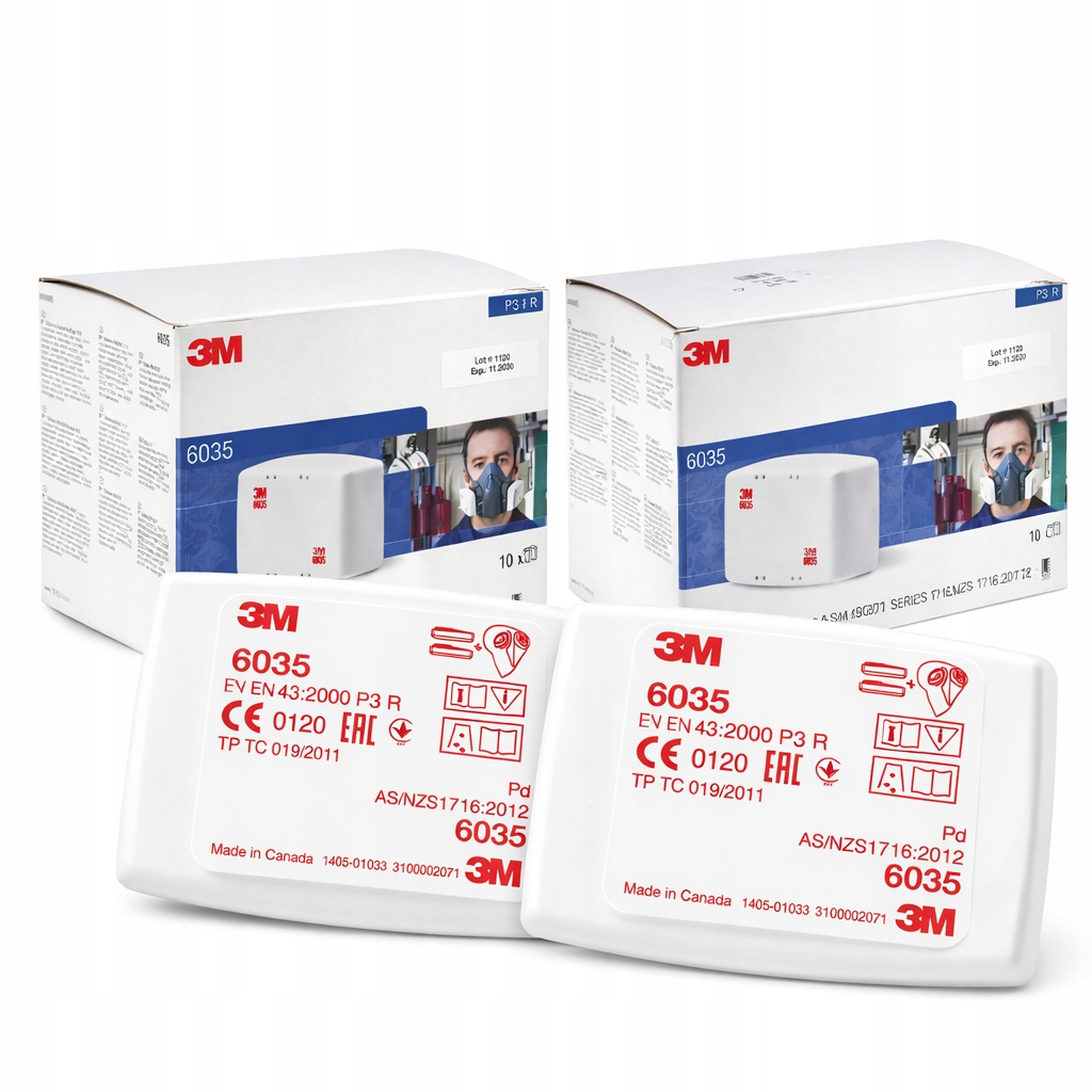 6035 3M Filtr Przeciwpyłowy P3 R, 2 szt.
