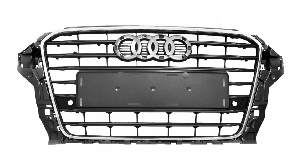 AUDI A3 8V 2012- SEDAN ATRAPA PRZEDNIA GRILL SREBRNA ŚRODKOWA CHROM