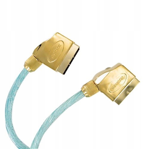 Kabel SCART EURO 1,5m Gold Metal Ekran HQ THOMSON Stan opakowania oryginalne