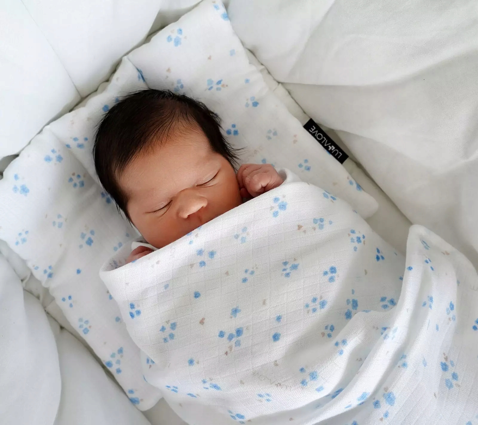 LULLALOVE Muślinowy otulacz 100cm niezapominajki Kod producenta 5904121605937