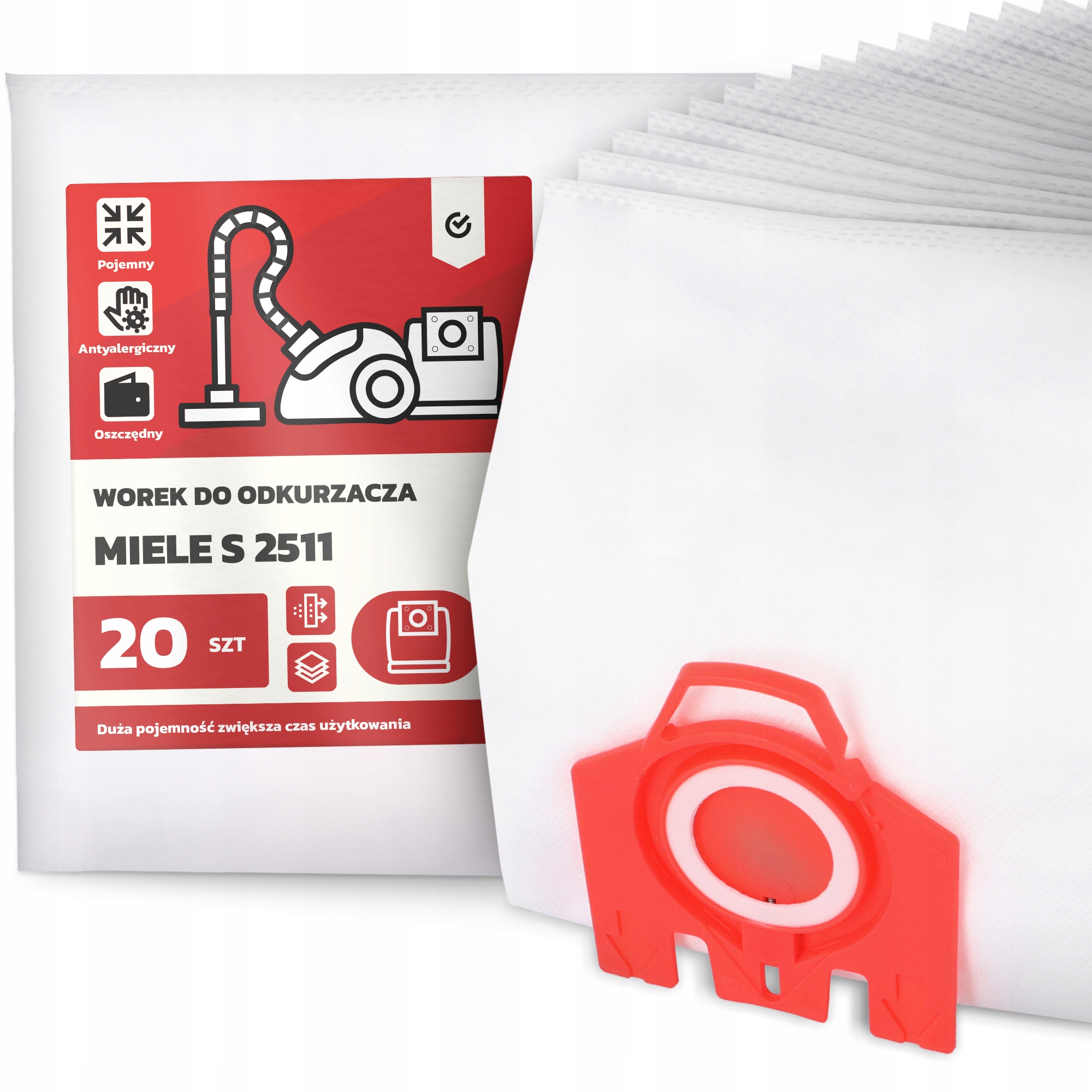 20x Worek do Odkurzacza Miele S 2511 Flizelinowy Worki G9-W