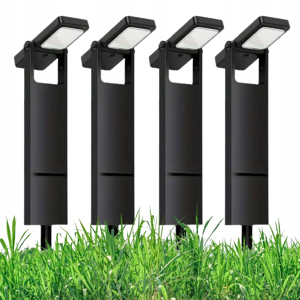 4ks Solární Zahradní Lampa Led Zapichovací sloupek Snímač soumraku