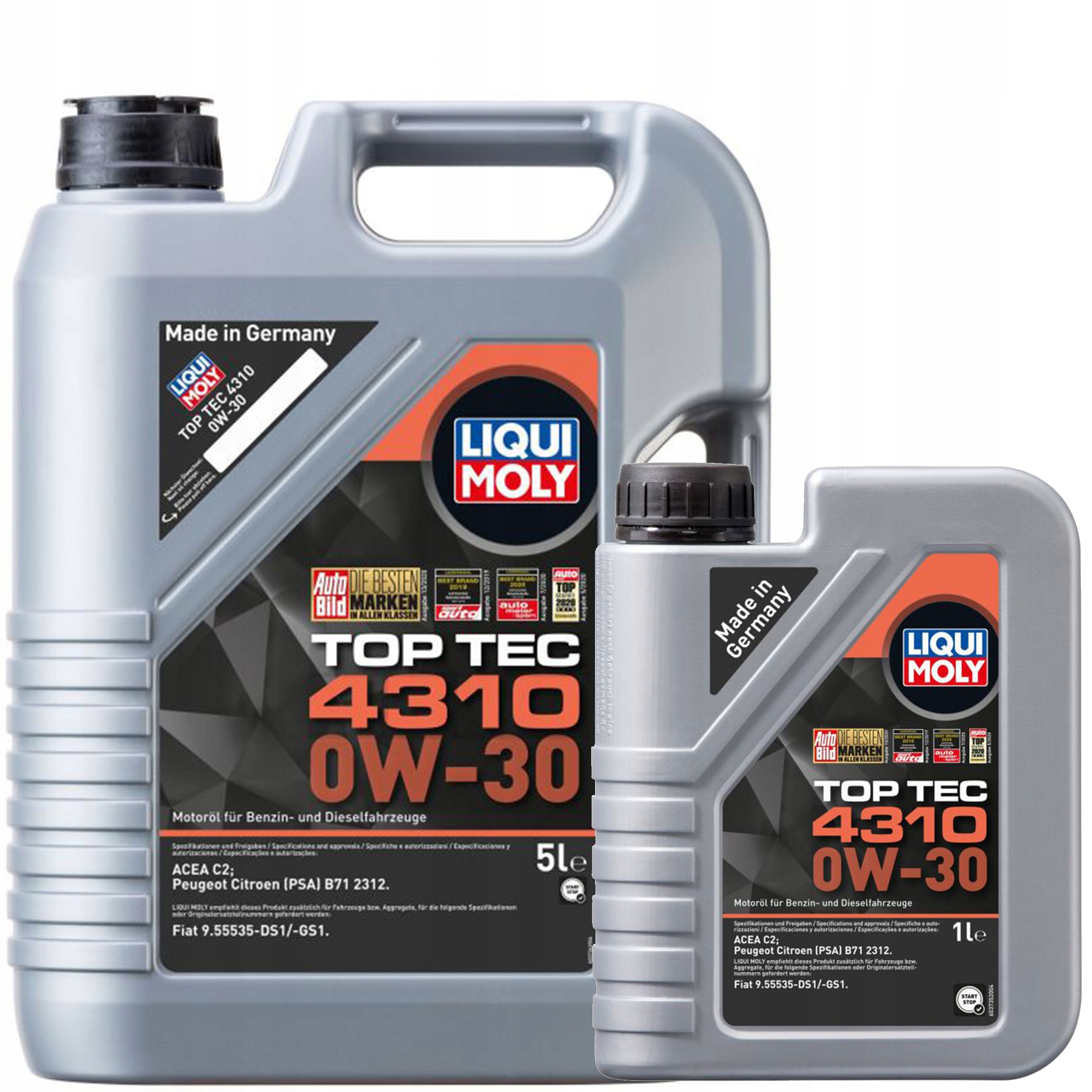 Liqui Moly 2362 Olej Silnikowy TopTec 4310 0W30 6l
