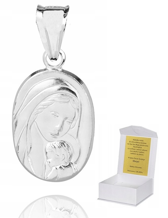 925 Stříbrný katolický medailon 925 1,88g 2,5cm M39