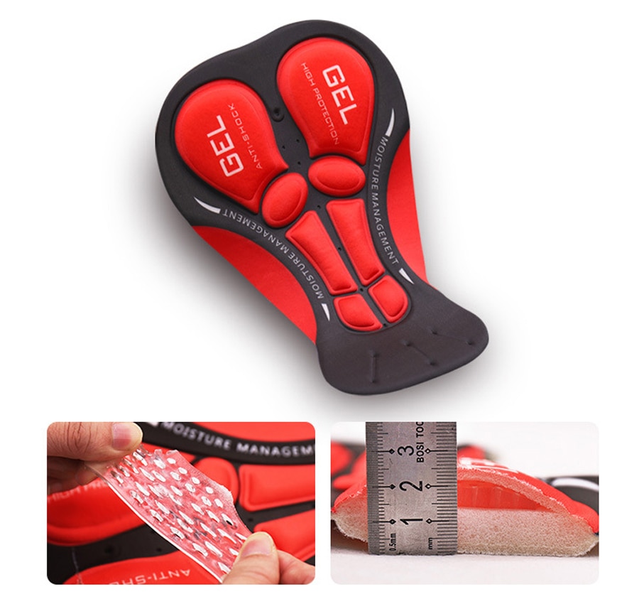 SZORTY ROWEROWE SPODENKI KOLARSKIE BOKSERKI MĘSKIE Z WKŁADKĄ 3D ŻELOWĄ L Kolor czarny