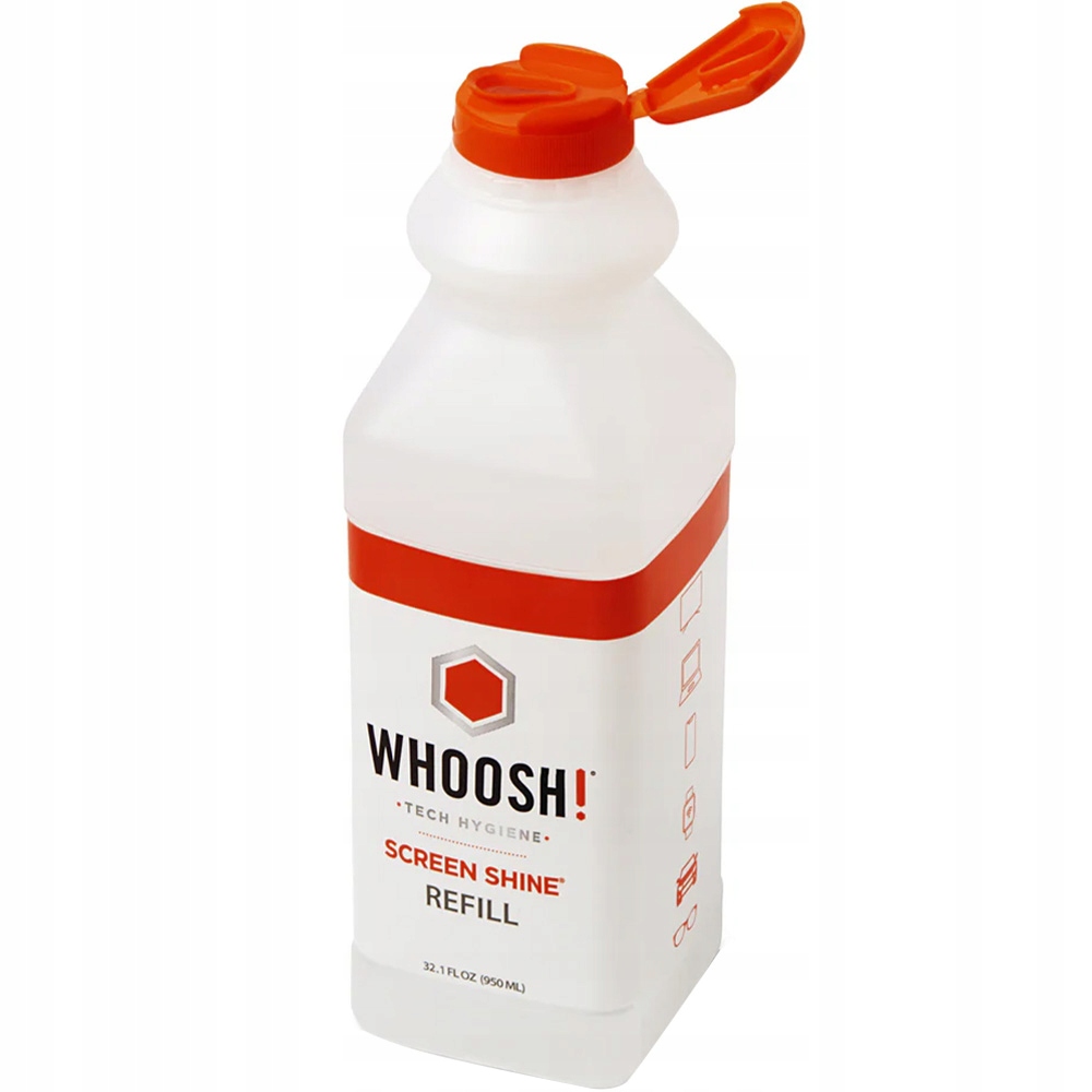 Čisticí prostředek na LCD obrazovky, Whoosh, 950 ml, doplňková láhev