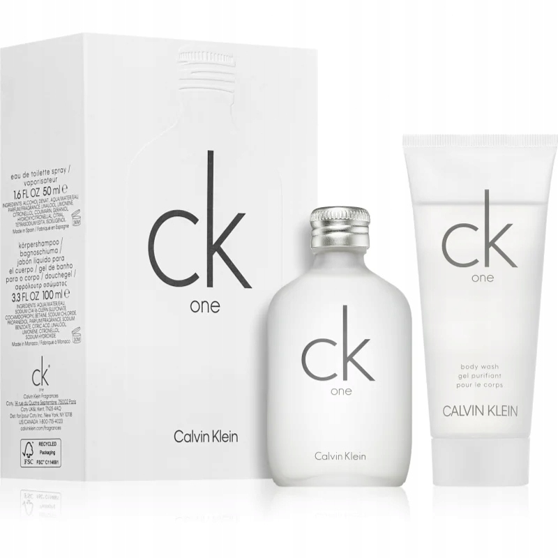 Calvin Klein Ck One zestaw woda toaletowa 50 ml, żel pod prysznic 100 ml