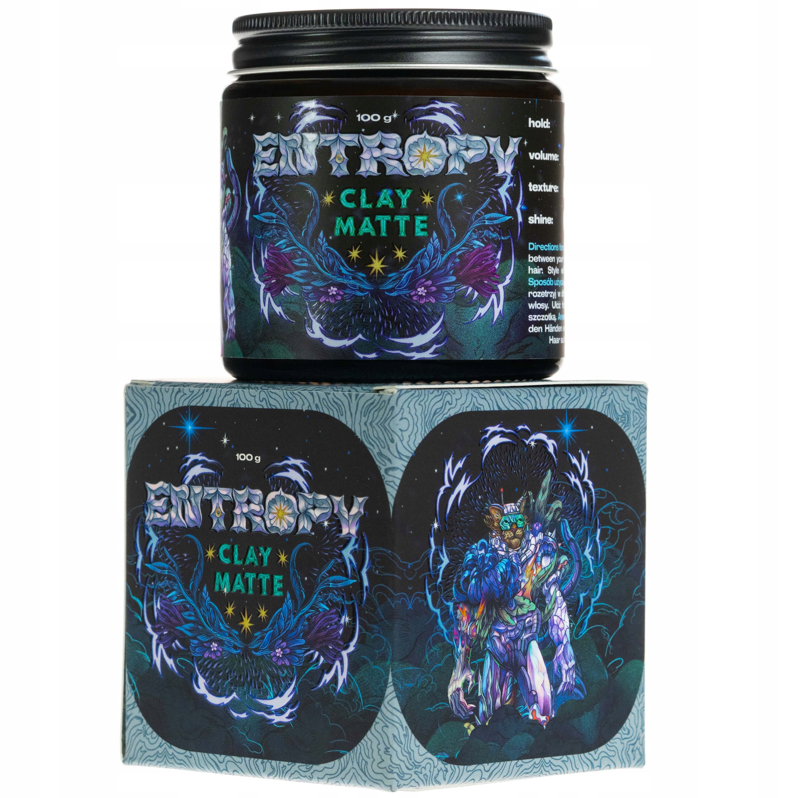 RareCraft Pomada glinkowa do stylizacji włosów Matte Clay Entropy 100 g