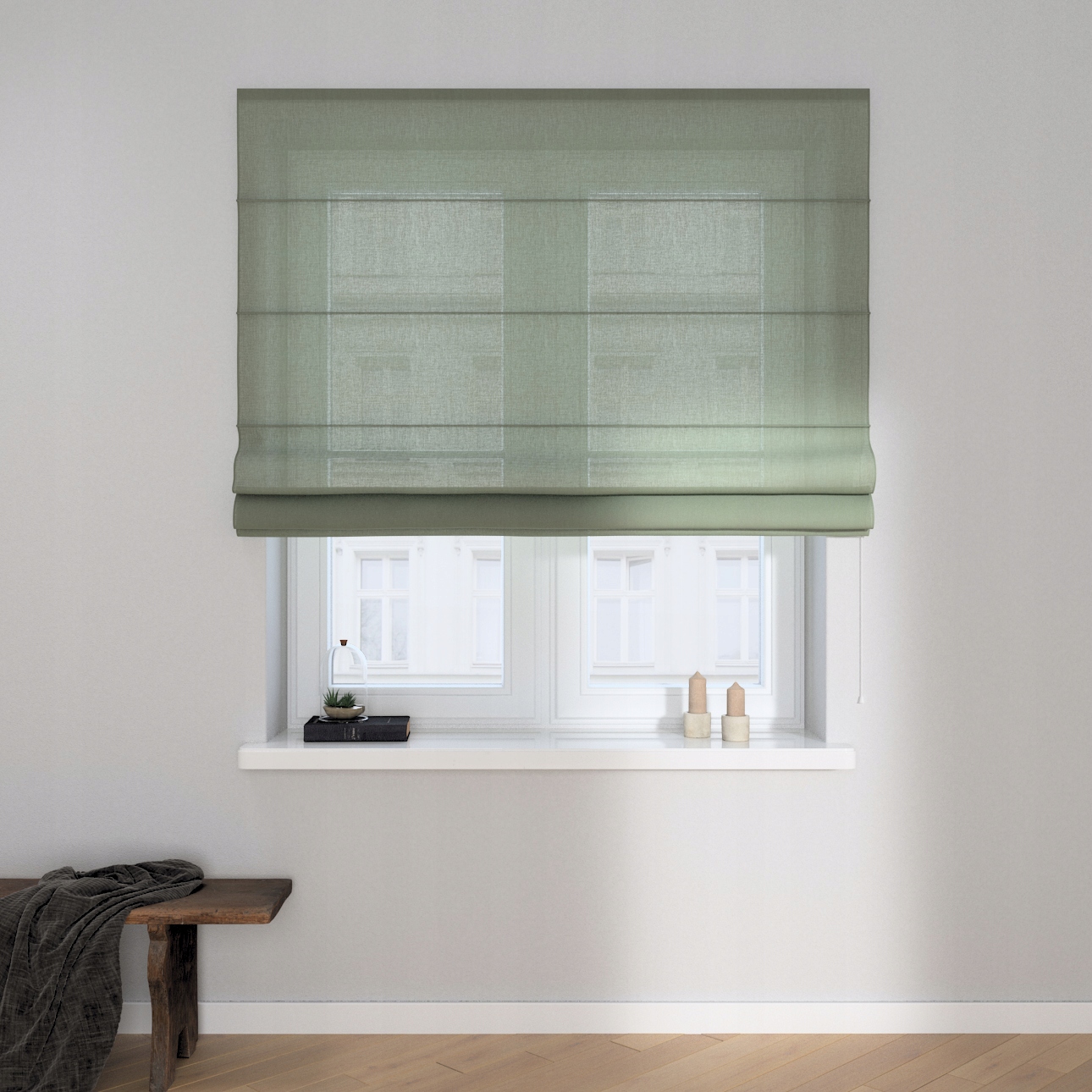 Hotová rímska roleta Capri 120 x 160 cm zelená