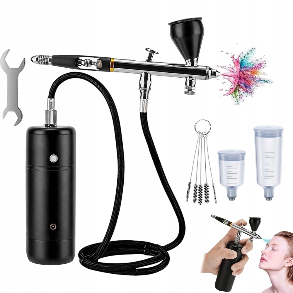 Multifunkční airbrush s regulací tlaku pro malování a kosmetiku