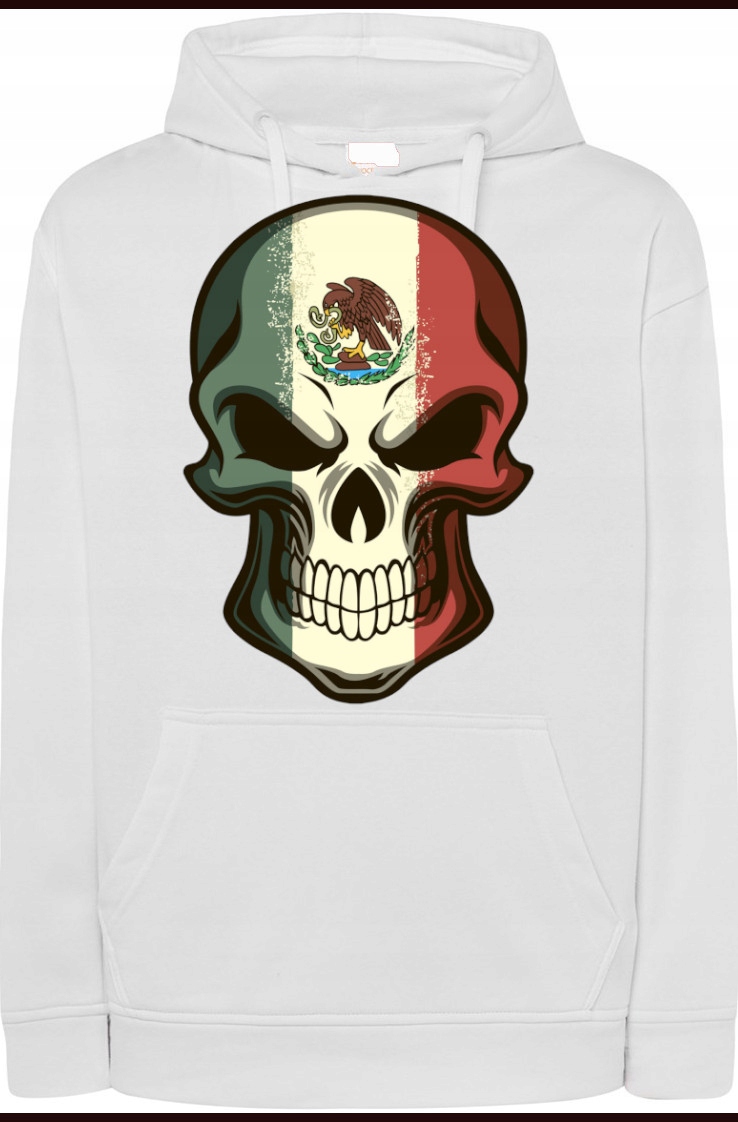 mikina s kapucí Módní lebka r.XXL