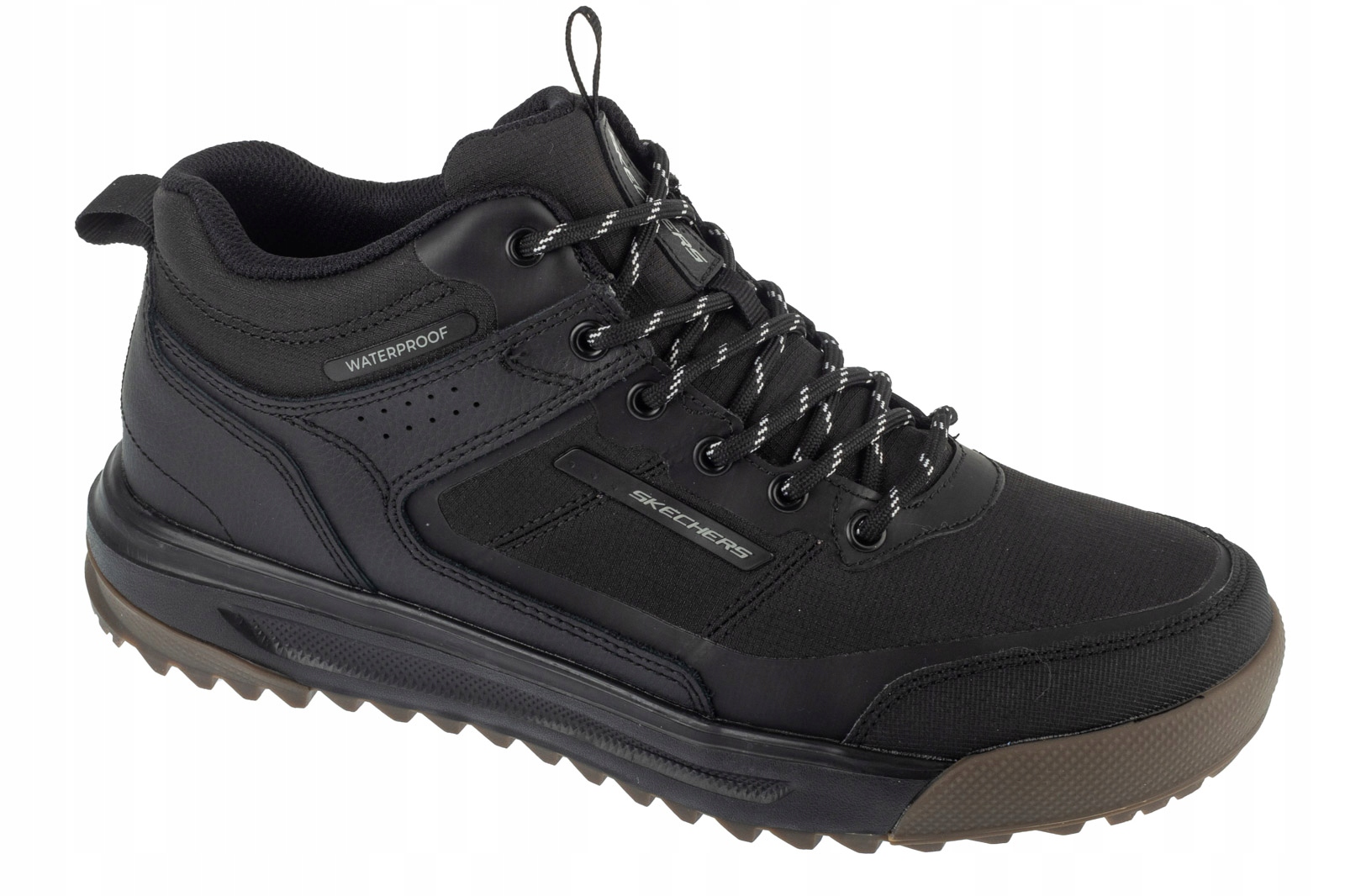 Skechers Urban Street Hiker [44] Pánské kožené trekové boty černé