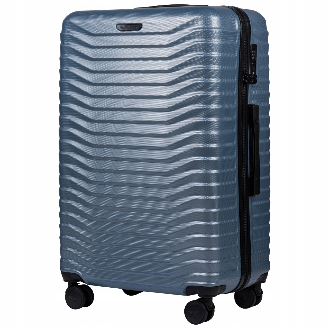 Modna Duża Walizka L 28" Z Policarbonem Podwójne Koła Zamek Tsa Wings 140N