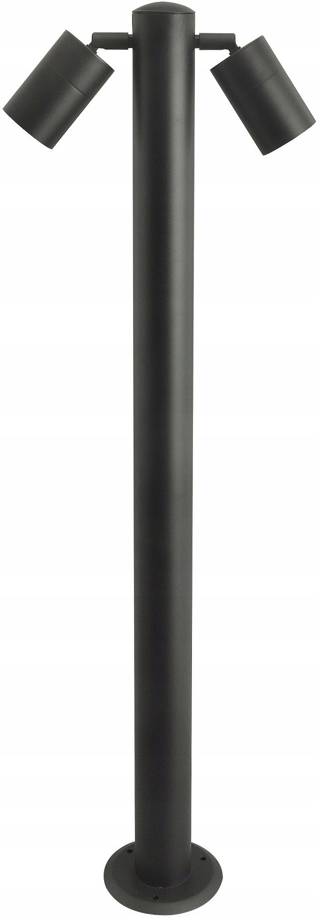 Dvojitý záhradný stĺpik s osvetlením Rolf 2, dva reflektory, chodník IP44