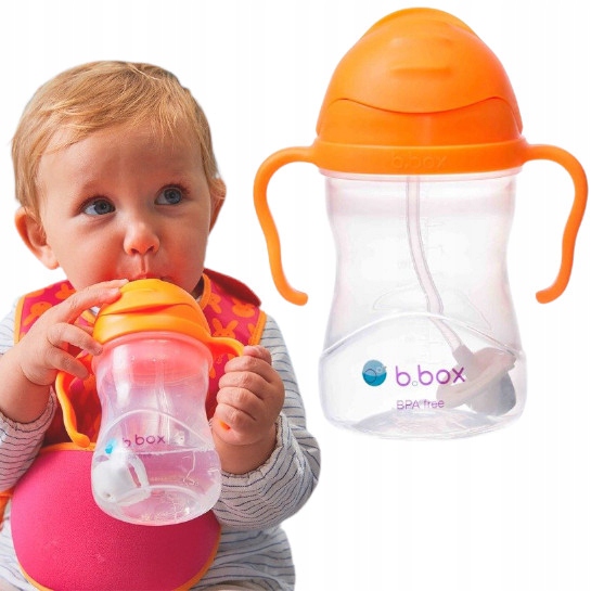 

Bidon ze słomką 240 ml, pomarańczowy, b.box