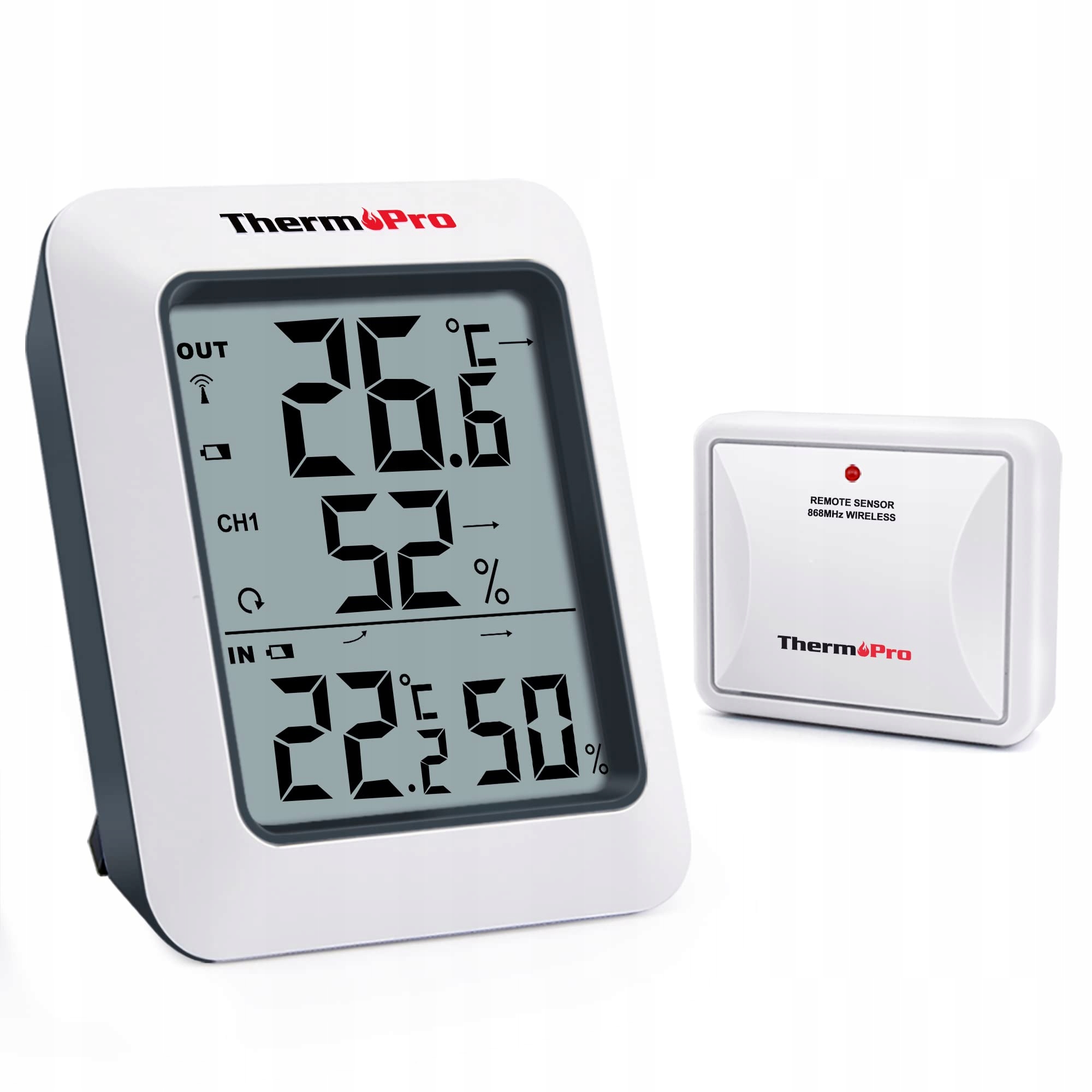 Meteorologická stanice ThermoPro TP-60C bezdrátová, teplota vlhkosti