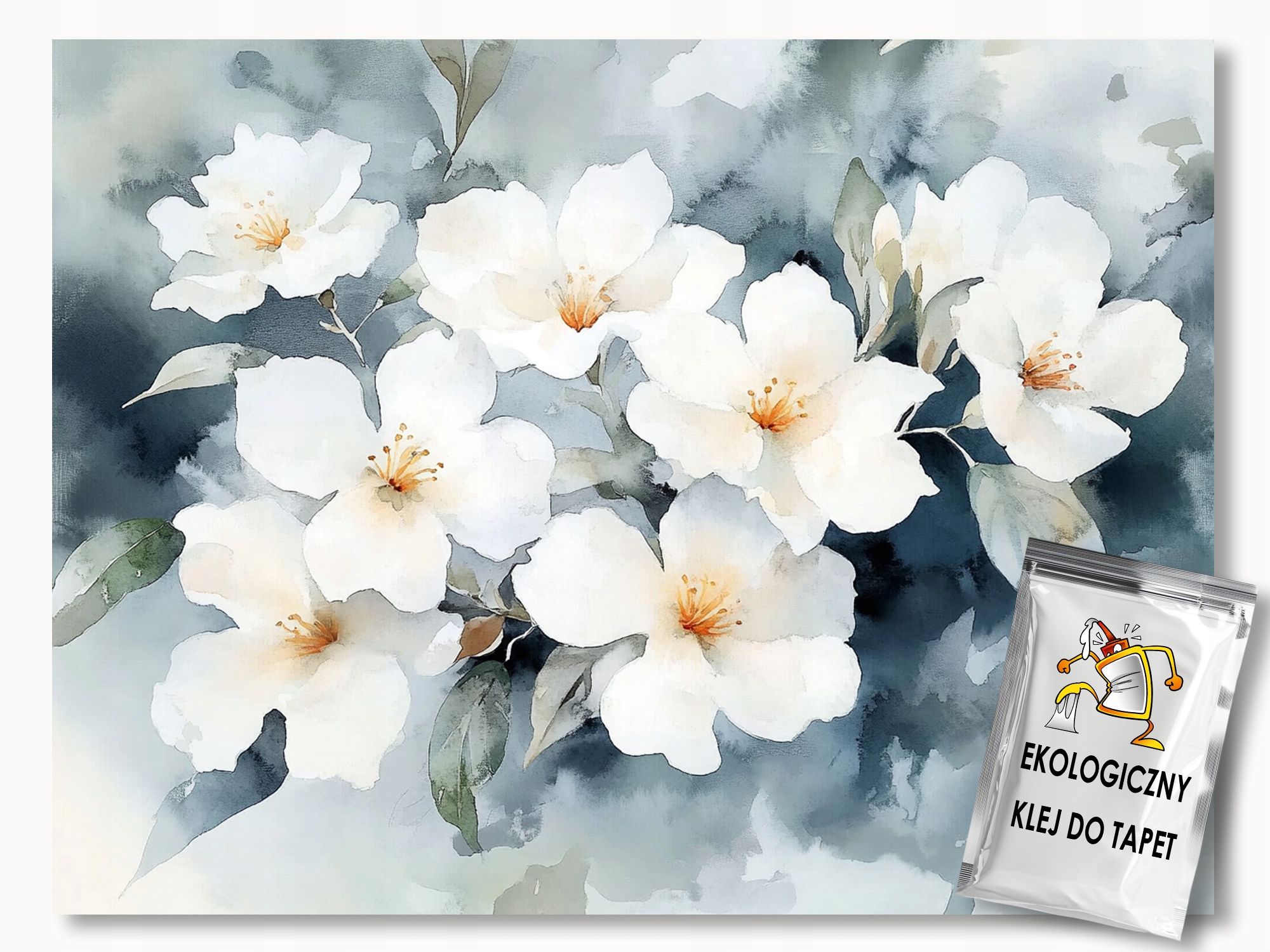 Fototapeta Flizelina Akvarel Příroda Bílé Květy Jasmín 400x250 155g