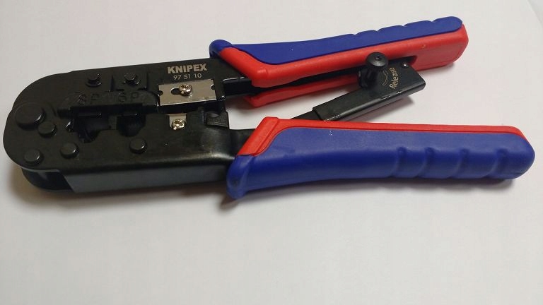 Zaciskarka do zagniatania złączy końcówek wtyków Rj 11 Rj 12 Rj 45 Knipex