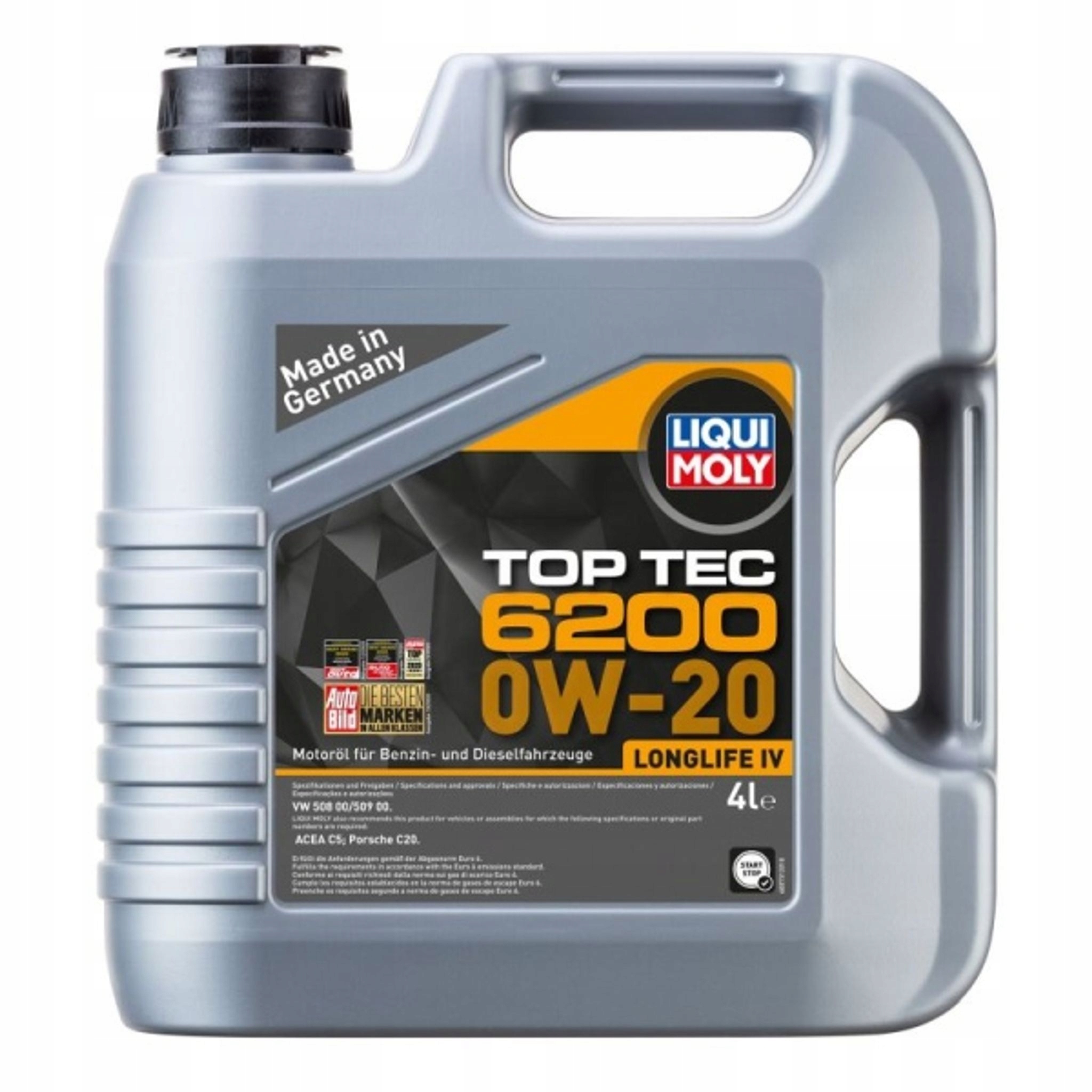 Olej liqui moly 0v20 4 l top tec 6200 508 00 509 00 Liqui Moly 20788