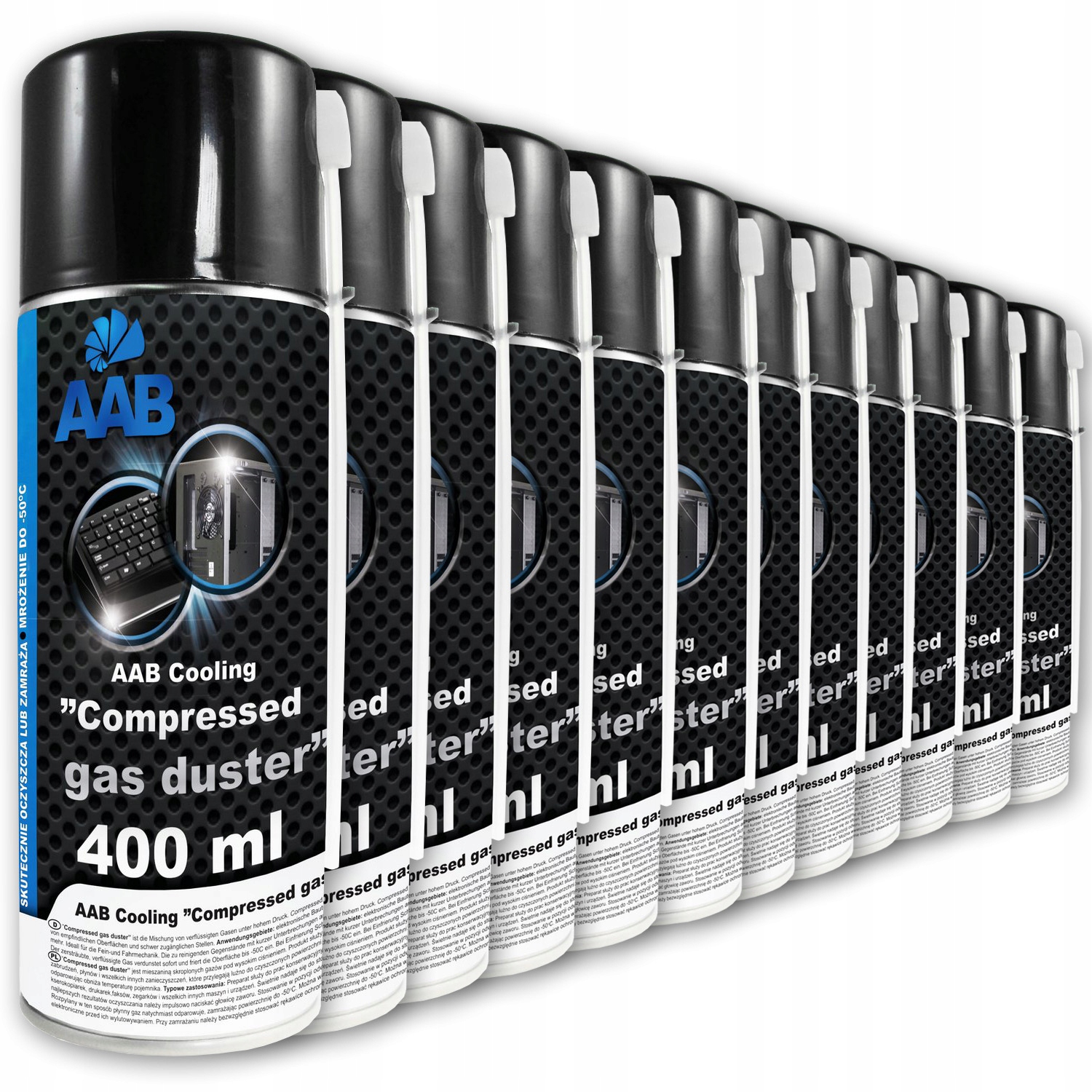 

12x Aab Cooling Sprężone Powietrze 400ml+ 24xRURKA