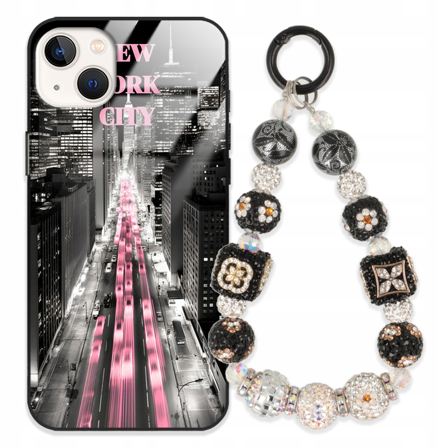 Puzdro Na Iphone 15 Plus Glass Kľúčenka Elegantné Prémiový Dizajn Puzdra