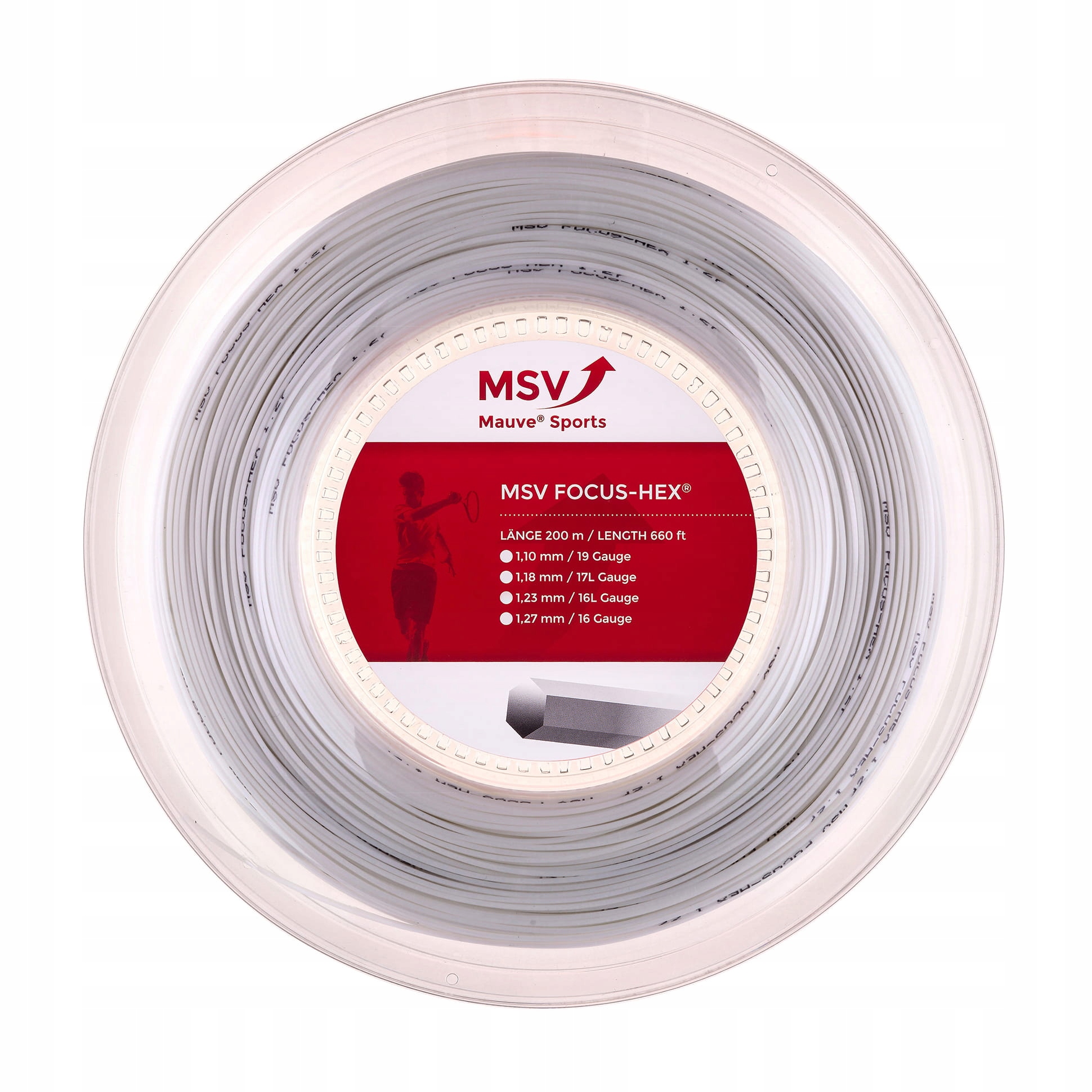 Naciąg Msv Focus Hex Soft biały szpula 200 m. 1,30
