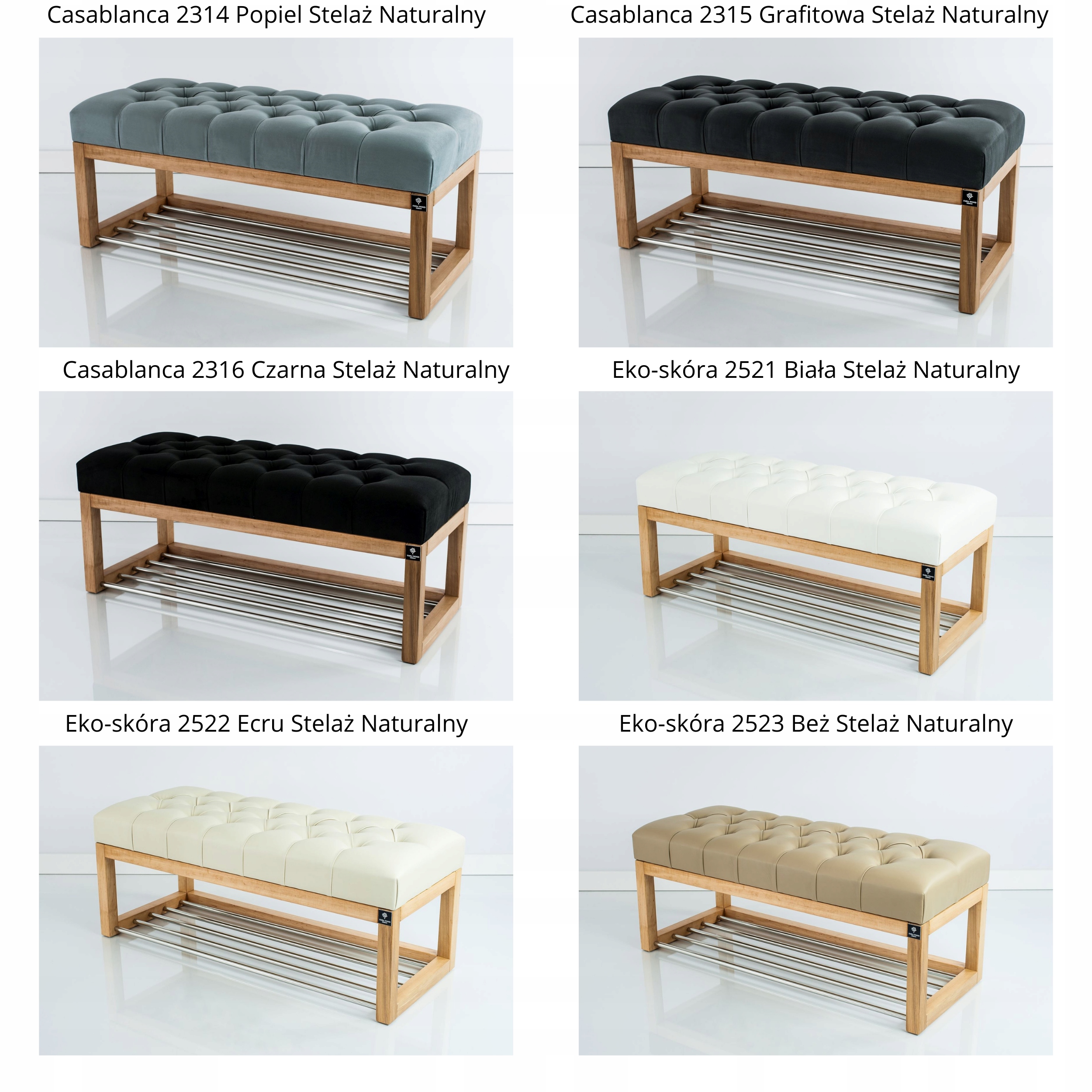 140 Producent Ławka Pikowana Kolory EMRA WOOD LPP4 Szerokość mebla 140 cm