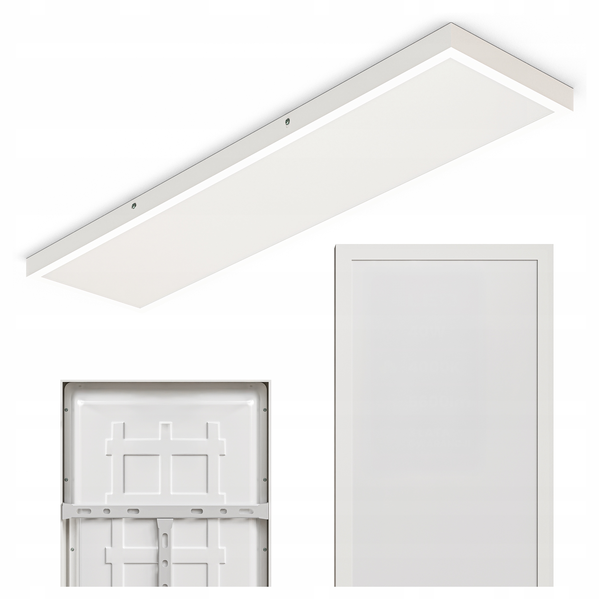 Panel Led Lampa Sufitowa Plafon Natynkowy Prostokąt 30x120 cm 5400lm 60W Wh