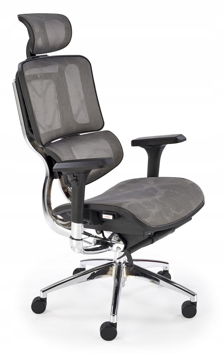 Duży fotel ergonomiczny obrotowy biurowy regulowany siatka Ethan Halmar