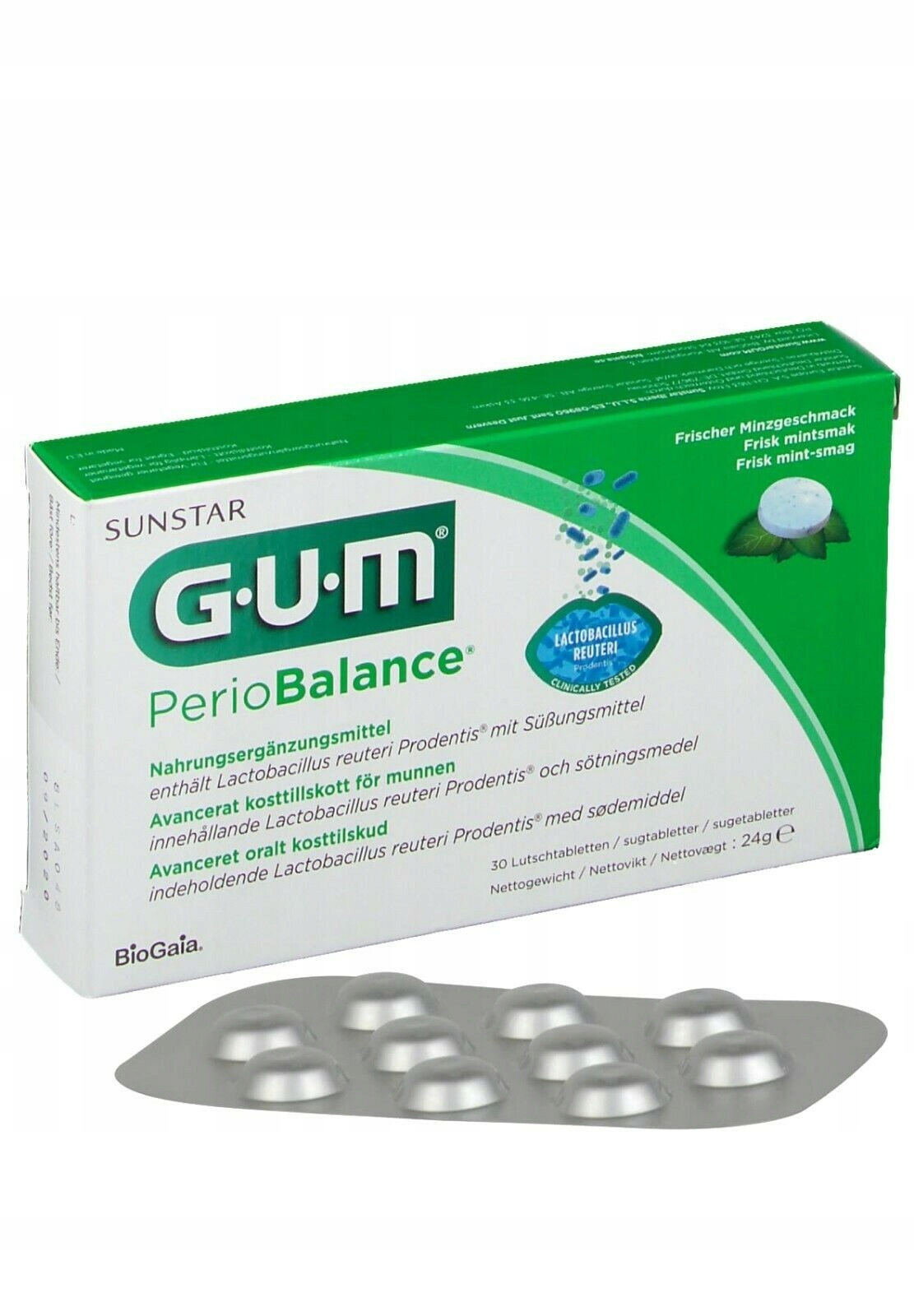 2 x Sunstar Gum PerioBalance czyszczenie zębów jamy ustnej 30 tabletek