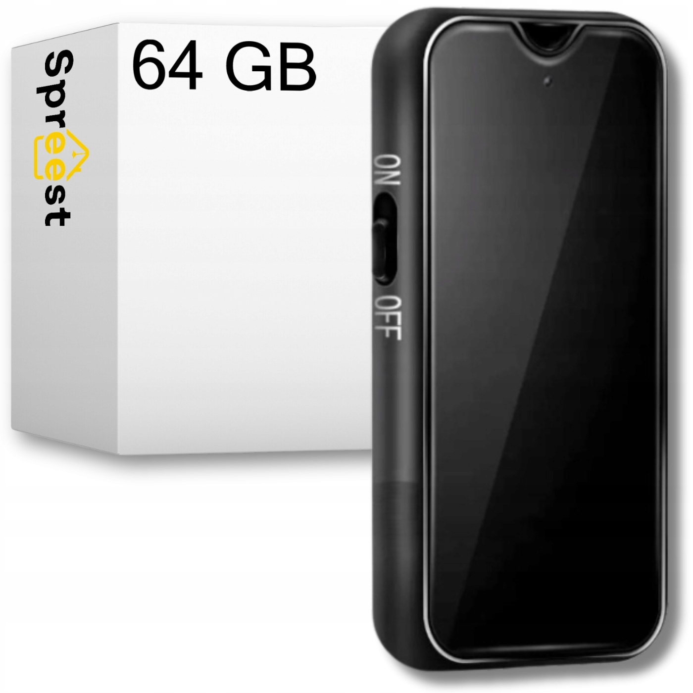 Špionážny Diktafón Mini Digitálny Odposluch Malý Flash Disk 64GB Kľúčenka Magnet
