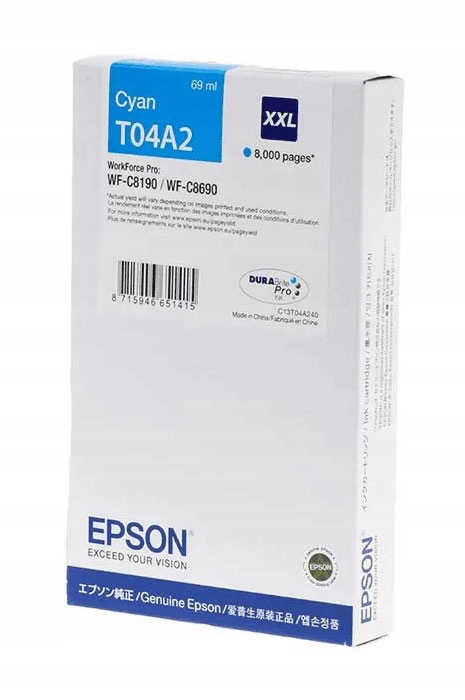 Originálny atrament Cyan Epson T04A2 (C13T04A24N)