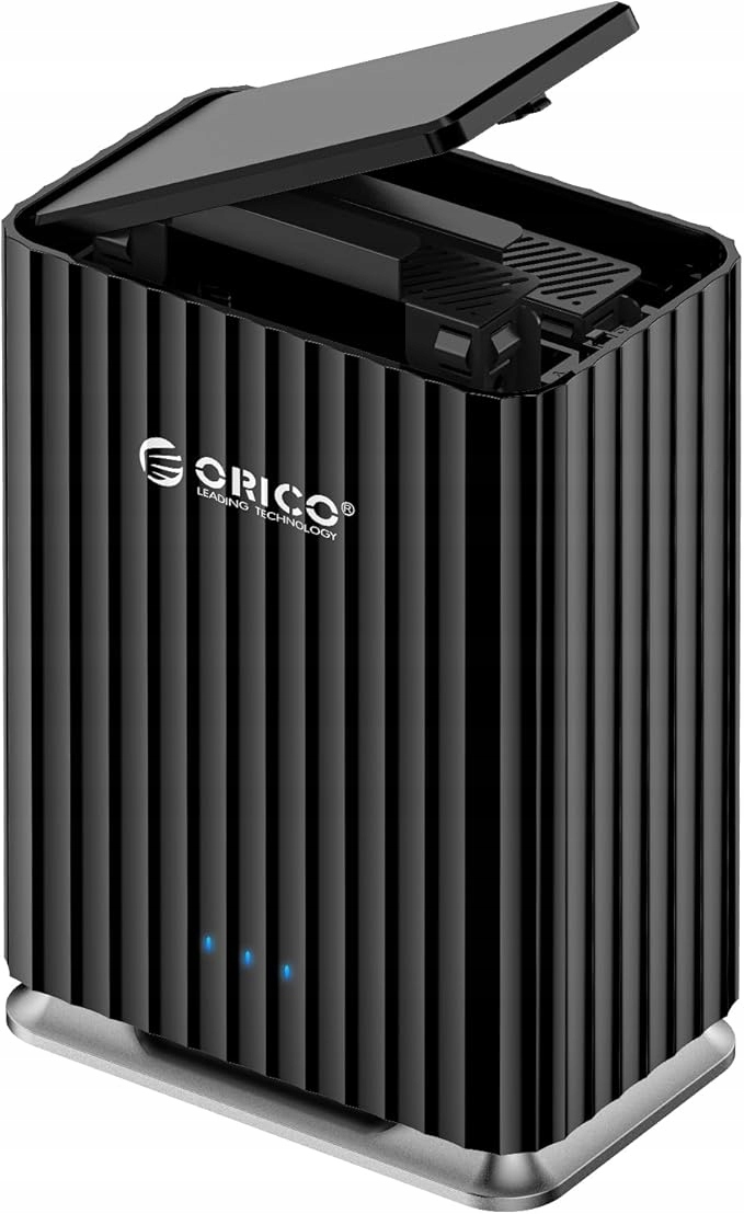 Orico Obudowa z 2 wnękami na dyski twarde Usb C z zasilaczem 12V/4A