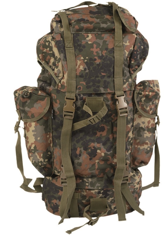 Mil-Tec Plecak Wojskowy Transportowy 65L Flecktarn
